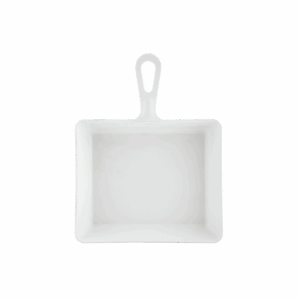 Square Servo Dish with Handle 12.5*10.2 cm White