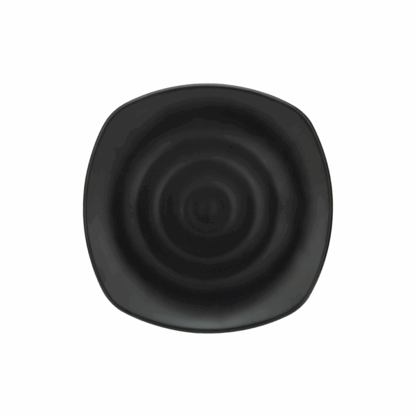 Japanese Square Medium Plate 9" Black (MF)