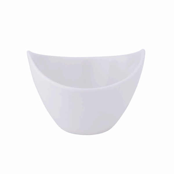 Curved Rim Bowl 8.8 x 8*6.2 x 4.3 cm Miniature White