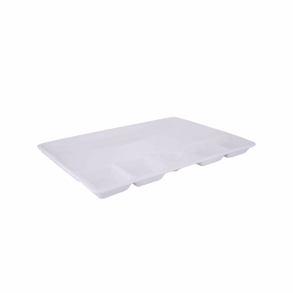 Plate Dish 5 Compartment 30.5 x 23 cm Prime White