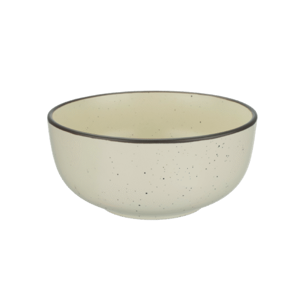 Non Stackale Bowl 16 m Prime Linen Dotts With Grey Line